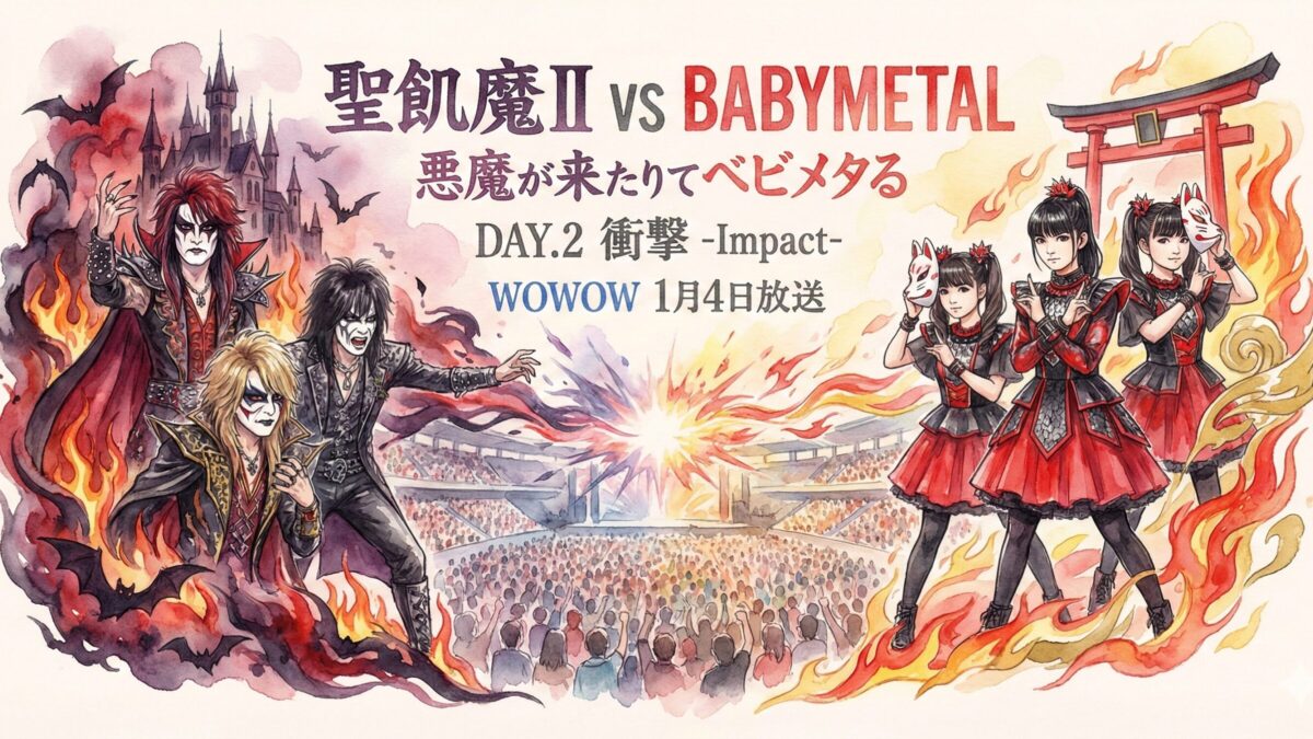 聖飢魔Ⅱ VS BABYMETAL 「悪魔が来たりてベビメタる」DAY.2『衝撃 -Impact-』を2026年正月に放送